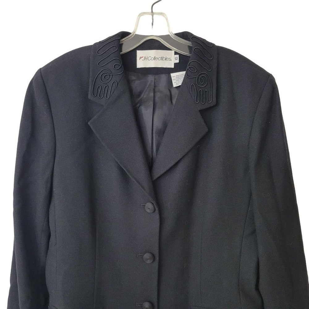 JH Collectibles Black Blazer with Appliqued Accents - Picture 3 of 8